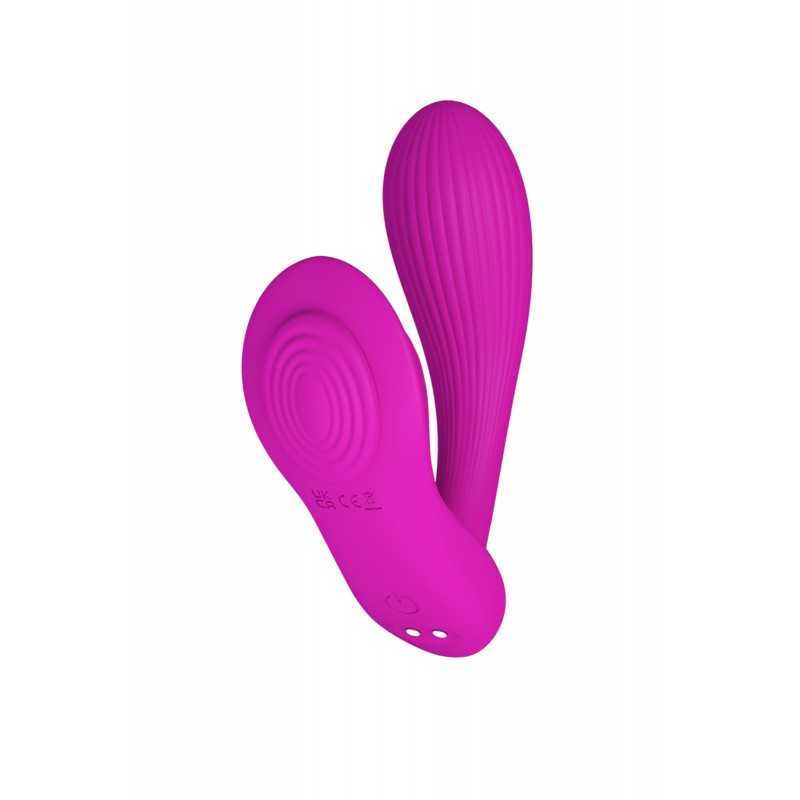 Culotte vibrante télécommandée silicone rose rechargeable