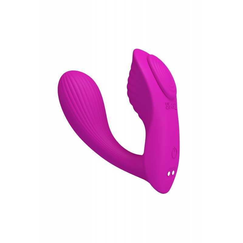 Culotte vibrante télécommandée silicone rose rechargeable