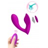 Culotte vibrante télécommandée silicone rose rechargeable