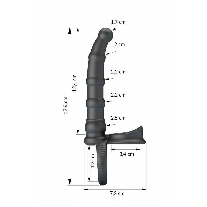 Double cockring vibrant avec gode anal – double pénétration