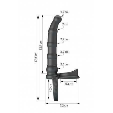 Double cockring vibrant avec gode anal – double pénétration