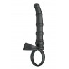 Double cockring vibrant avec gode anal