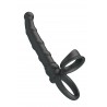 Double cockring vibrant avec gode anal