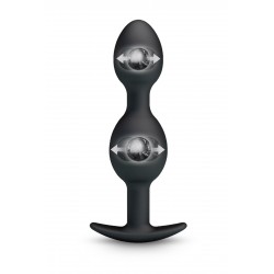 Plug anal double billes oscillantes 12,5 cm