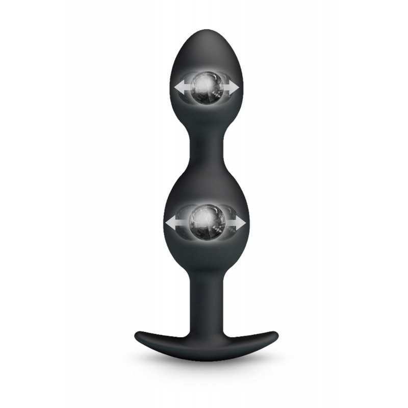 Plug anal double billes oscillantes 12,5 cm
