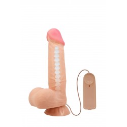 Gode vibrant réaliste 21,8 cm ventouse flexible