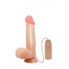 Gode vibrant réaliste 21,8 cm ventouse flexible
