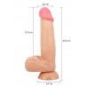 Gode vibrant réaliste 21,8 cm ventouse flexible