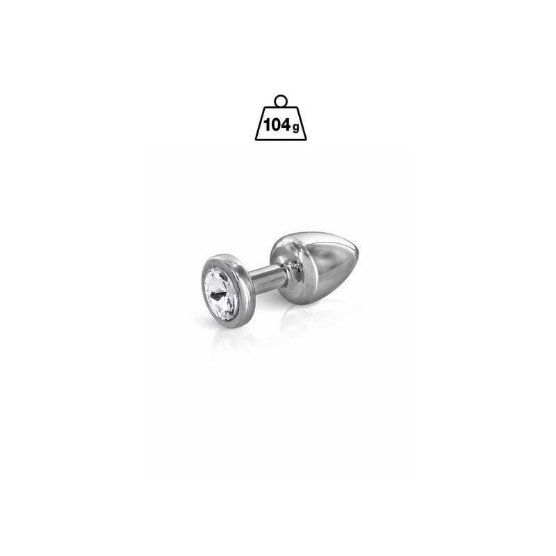 Plug Anal Métal Argenté | Bijou Cristal et Plaisir Élégant