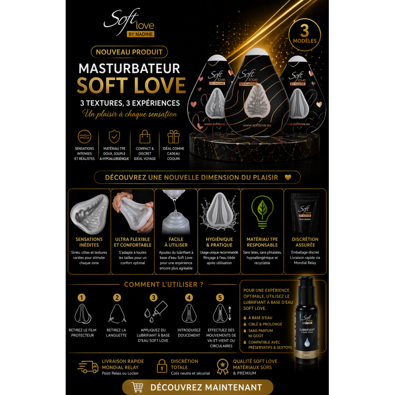 Masturbateur Soft Love – Plaisir Intense et Sensations Réalistes