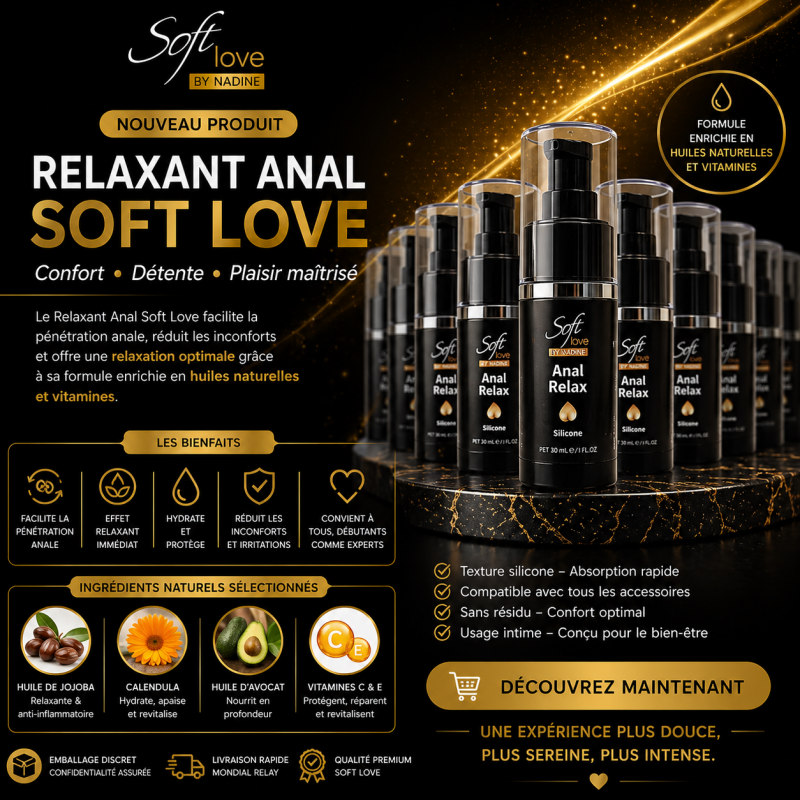 Relaxant Anal Soft Love Silicone 30ml – Confort et Plaisir