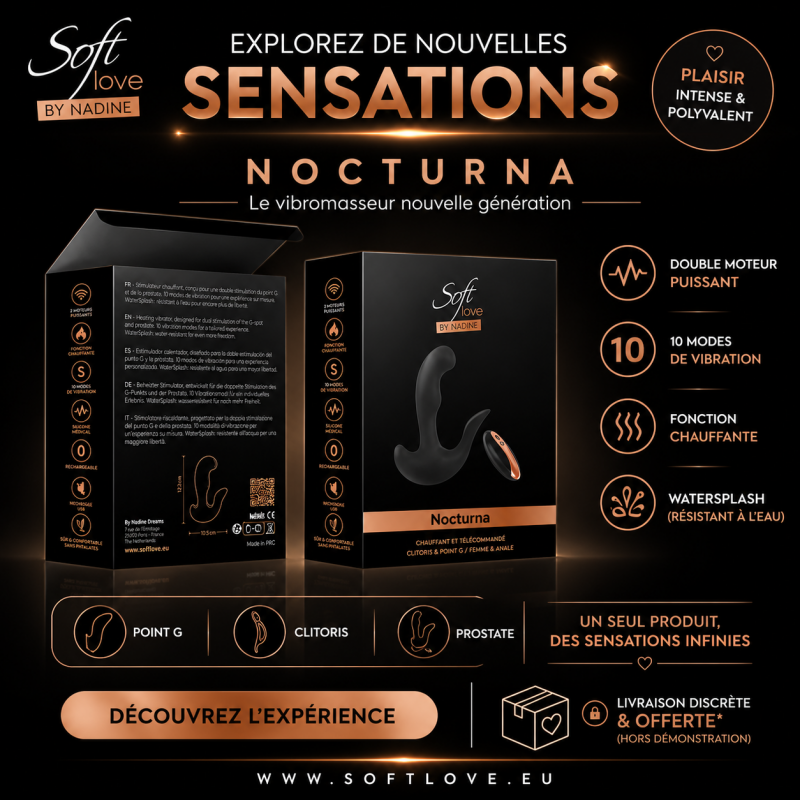 Vibromasseur Nocturna Polyvalent Chauffant | Soft Love