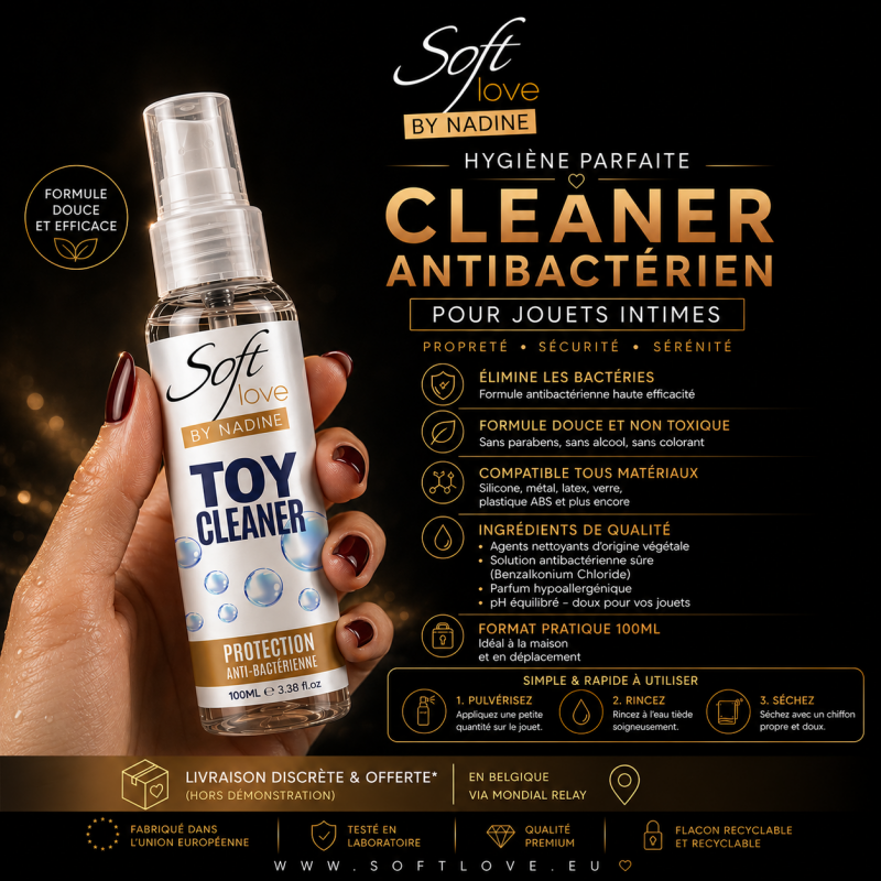 Nettoyant Antibactérien Soft Love 100ml - Hygiène Parfaite