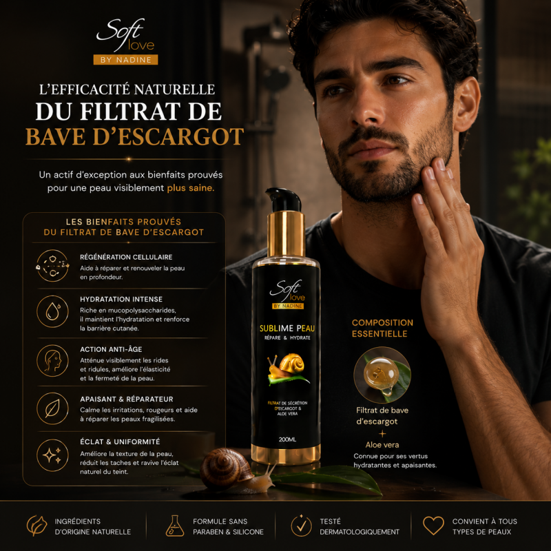 Sublime Peau – Gel hydratant bave d’escargot et aloe vera