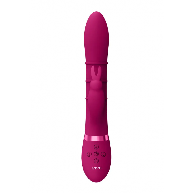 Sora : vibromasseur rabbit point G avec anneaux stimulants motorisés