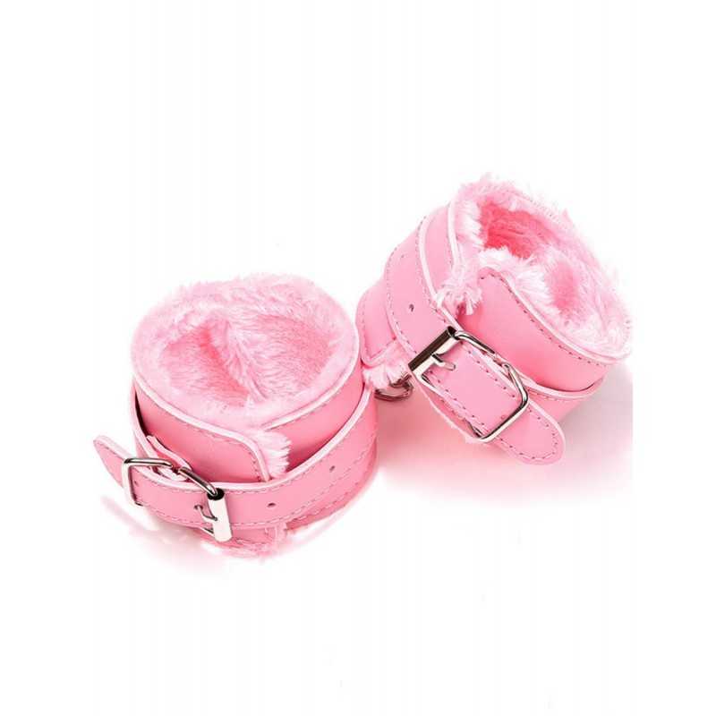 Menottes Poignets en Cuir et Fausse Fourrure – Sensualité et Confort