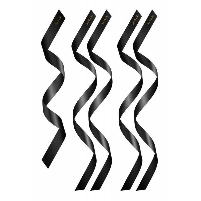 Set de 5 bandeaux satin noir pour les yeux, poignets et chevilles – Élégance, confort et jeux de couple