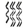 Set de 5 bandeaux satin noir pour les yeux, poignets et chevilles – Élégance, confort et jeux de couple