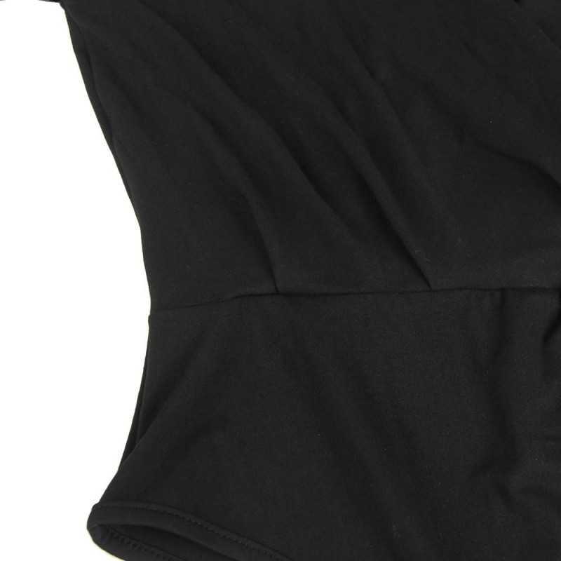Body noir Chloé en dentelle avec manches longues élégantes