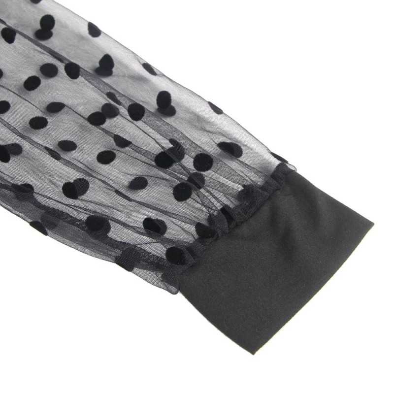 Body noir Chloé en dentelle avec manches longues élégantes