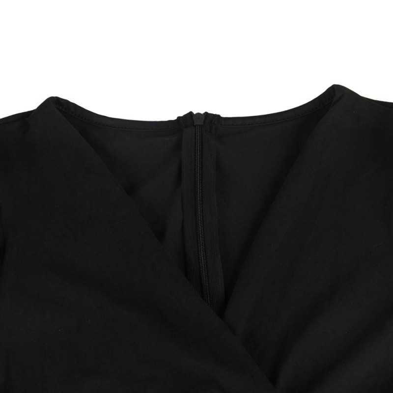 Body noir Chloé en dentelle avec manches longues élégantes
