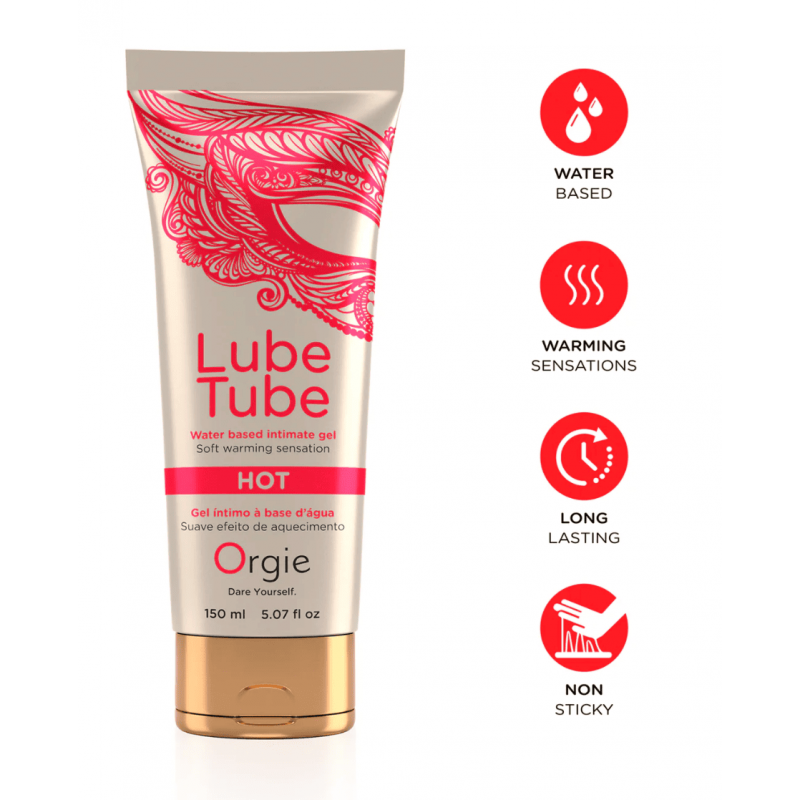 Lube Tube Hot – Lubrifiant Chauffant à Base d'Eau 150 ml