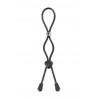 Cockring Ajustable Double Boucle Pénis et Testicules Noir