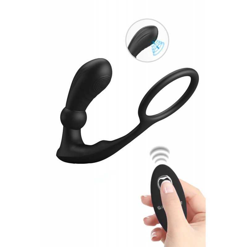 Warren – Plug anal vibrant télécommandé avec cockring