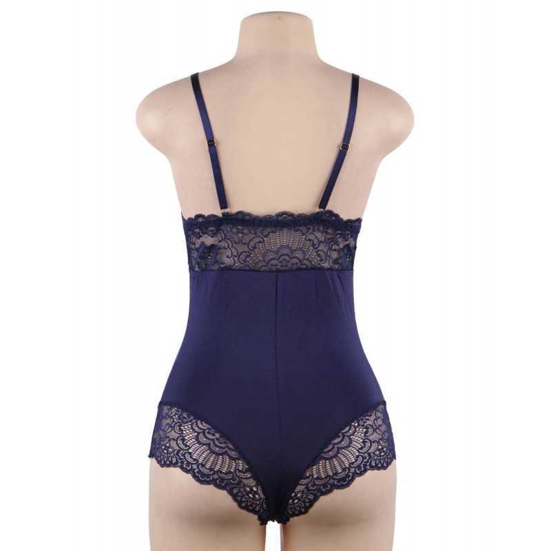 Body Marine en dentelle noir ou bleu, chic et élégant