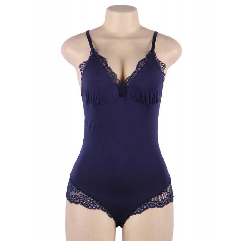 Body Marine en dentelle noir ou bleu, chic et élégant