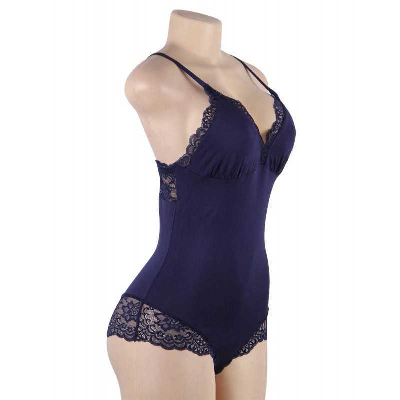 Body Marine en dentelle noir ou bleu, chic et élégant