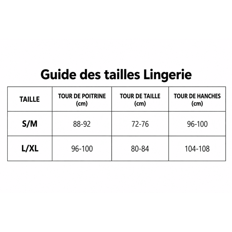 Ensemble lingerie similicuir noir avec chaînes
