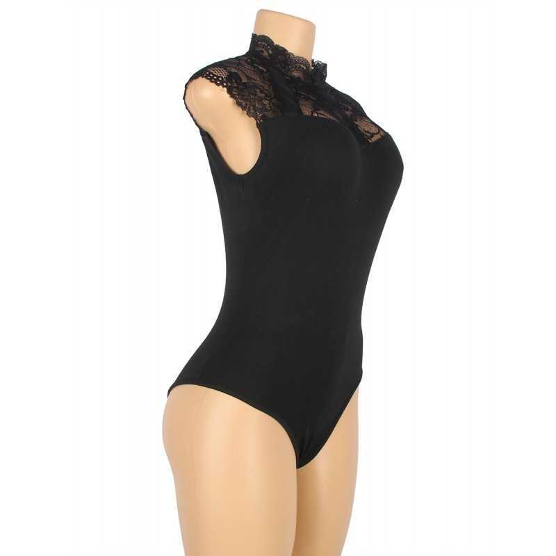 Body en dentelle élégant – Disponible en noir et blanc