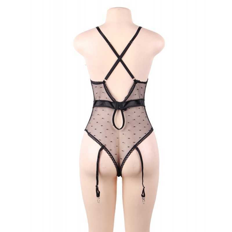 Body dentelle Jessica Noir ou Bleu