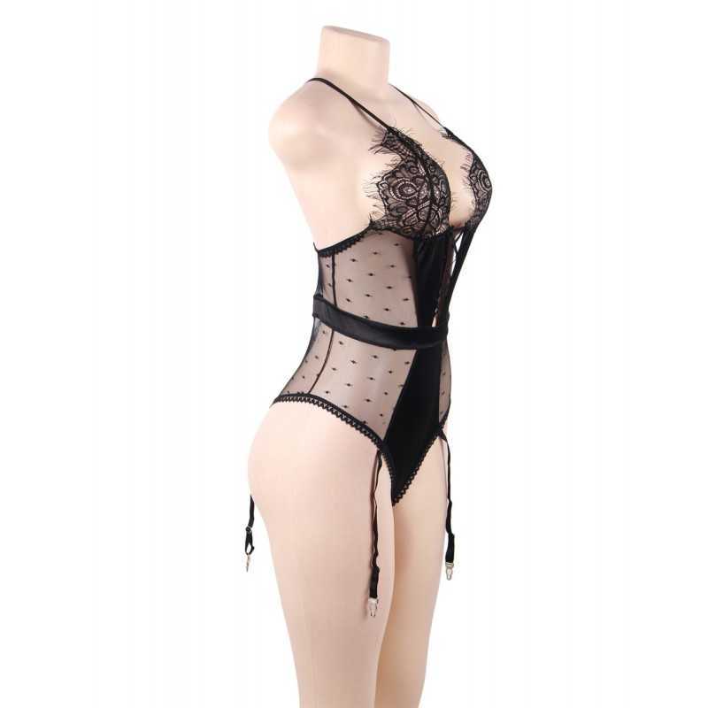 Body dentelle Jessica Noir ou Bleu