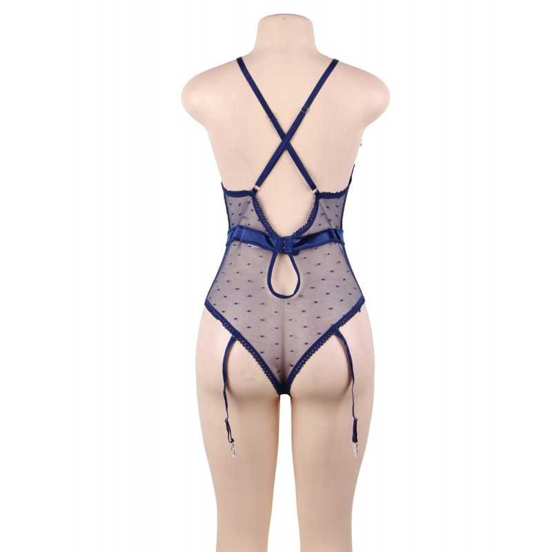 Body dentelle Jessica Noir ou Bleu