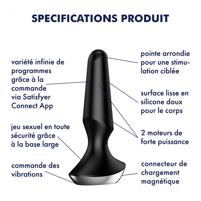 Satisfyer Plug-ilicious 2 - Plug Anal Connecté et Ergonomique