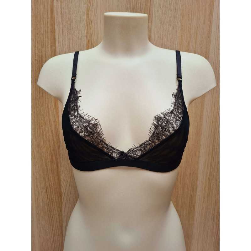 Soutien-Gorge Louise - Dentelle Noire Élégante et Confortable