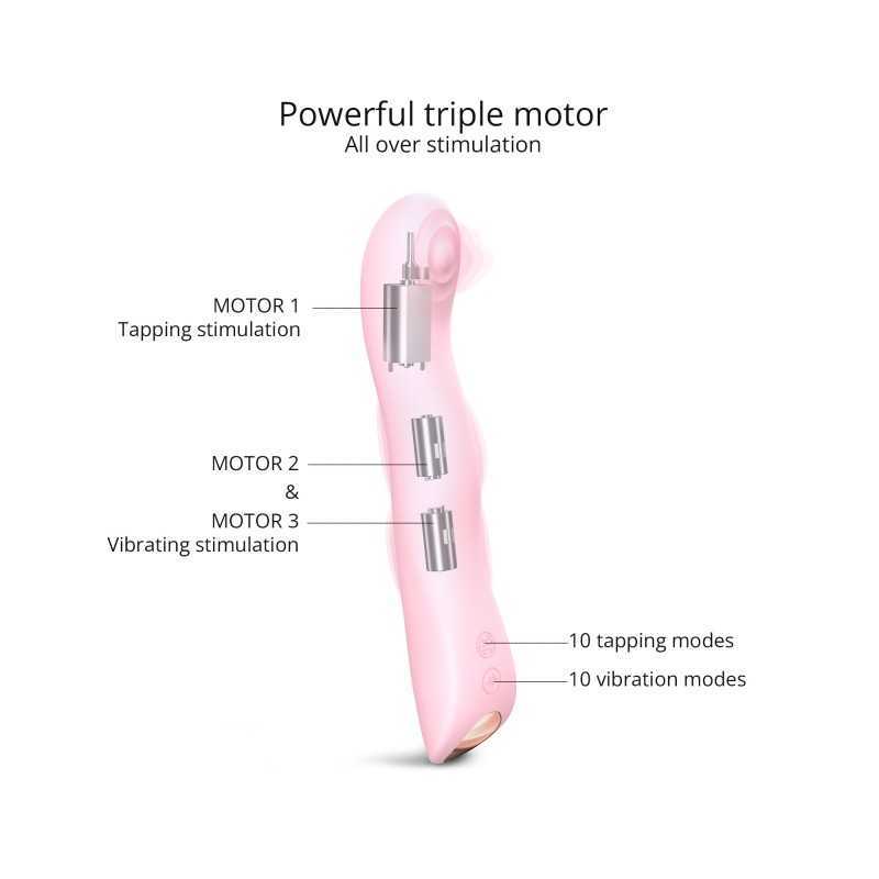 Sextoy Point G 3 moteurs avec tapotements et vibrations - Love to Love