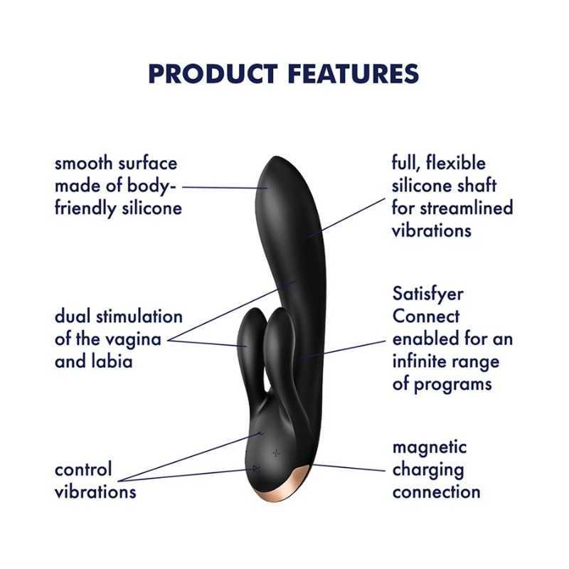 Sextoy Double Flex – Stimulation Triple et Technologie Connectée