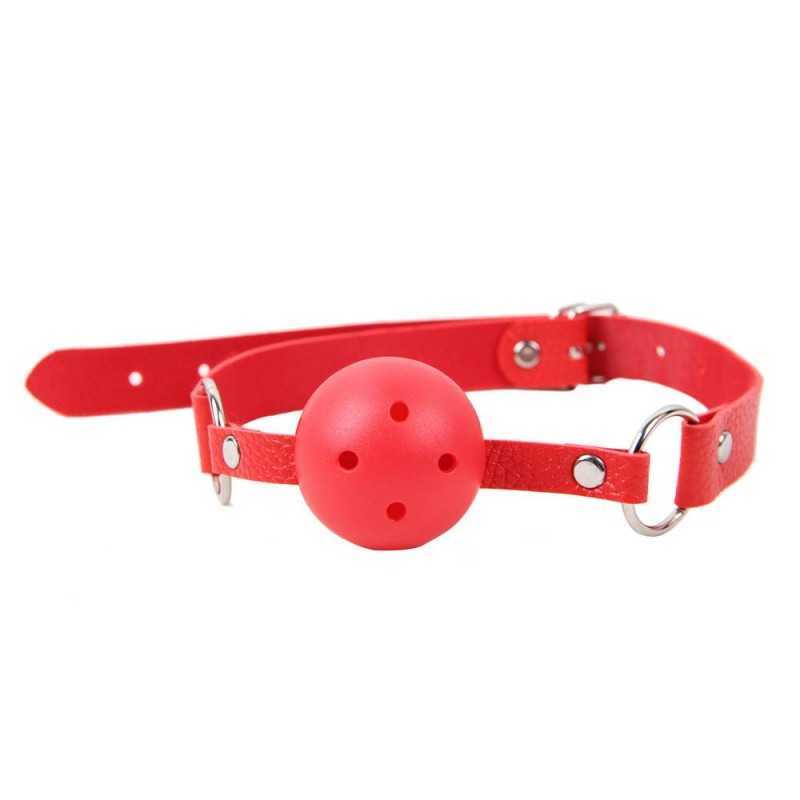 Bâillon BDSM avec boule percée – Confort et sécurité optimale