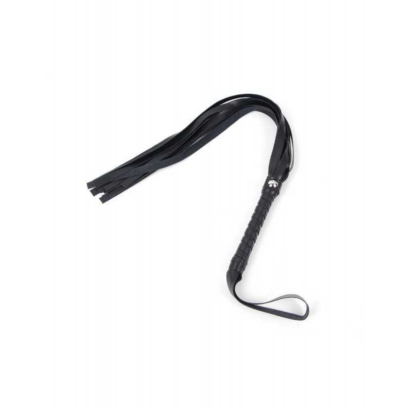 Fouet en simili cuir noir
