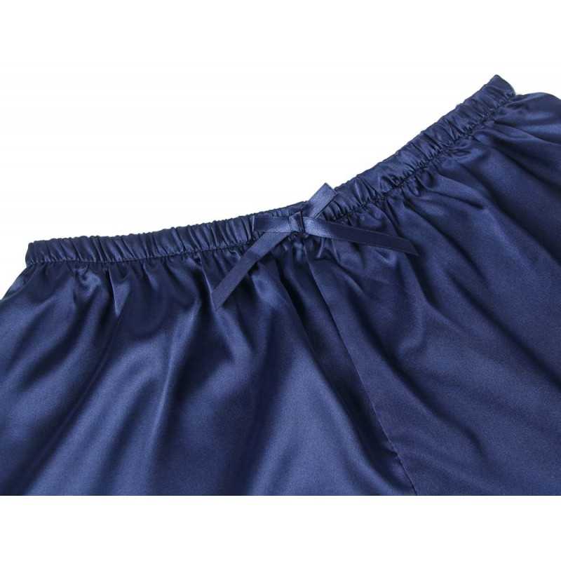 Pyjama 2 pièces Sandrine en satin et dentelle – Élégance et confort