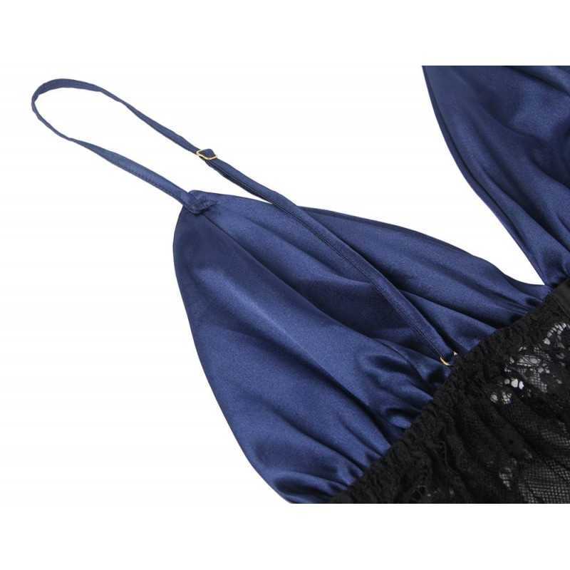 Pyjama 2 pièces Sandrine en satin et dentelle – Élégance et confort