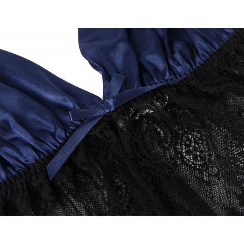 Pyjama 2 pièces Sandrine en satin et dentelle – Élégance et confort