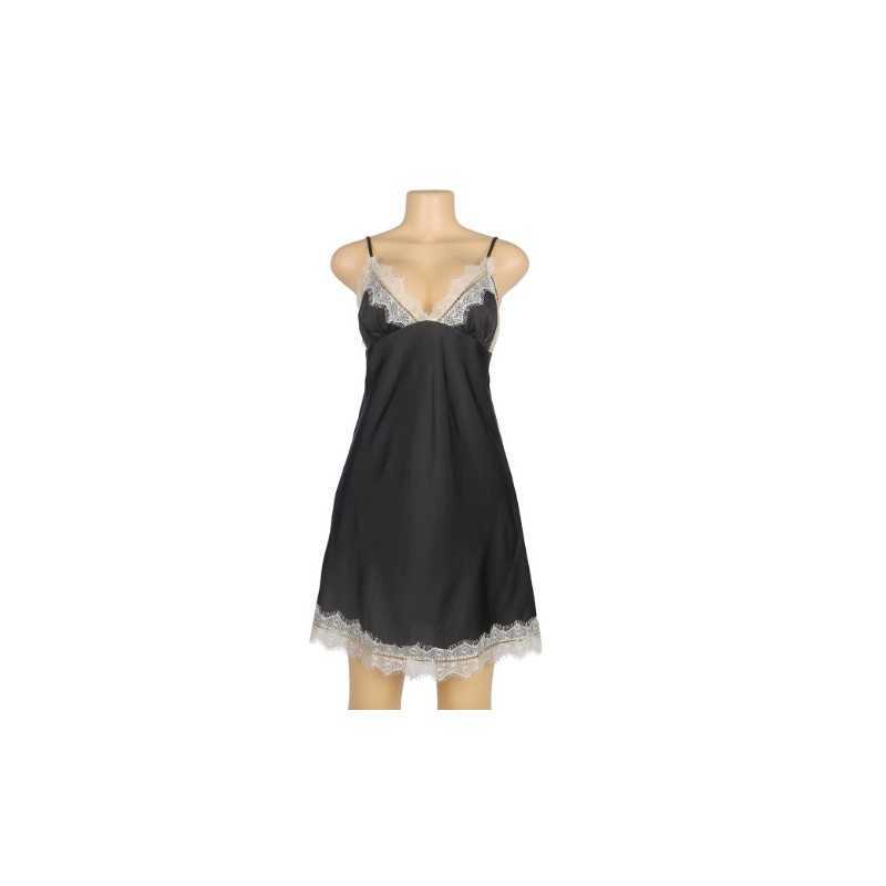Peignoir et nuisette en satin et dentelle – Élégance et Confort