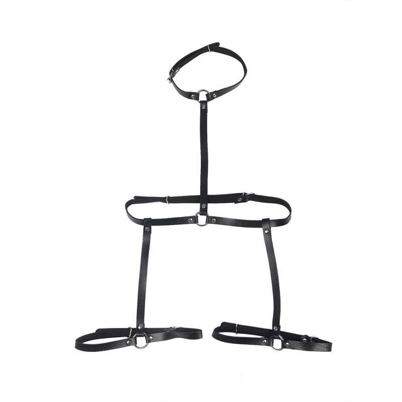 Harnais Bondage Cou, Hanches et Cuisses – Élégance et Séduction
