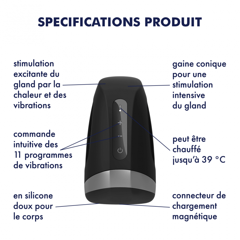 Masturbateur Satisfyer Heat Vibration - Plaisir et Réalisme
