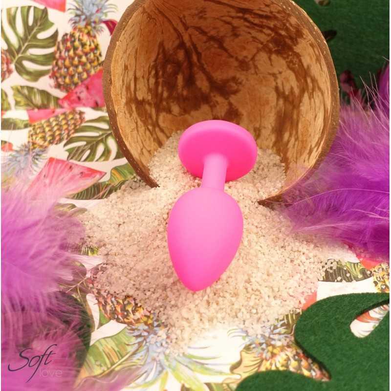 Plug rose silicone et bijou S 30g