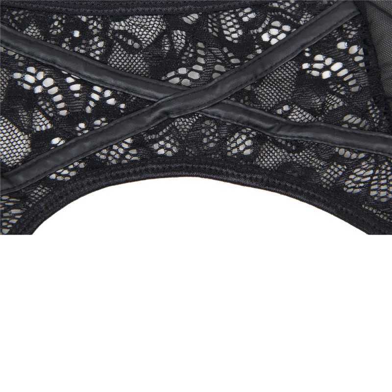 Porte-Jarretelles Transparent en Similicuir